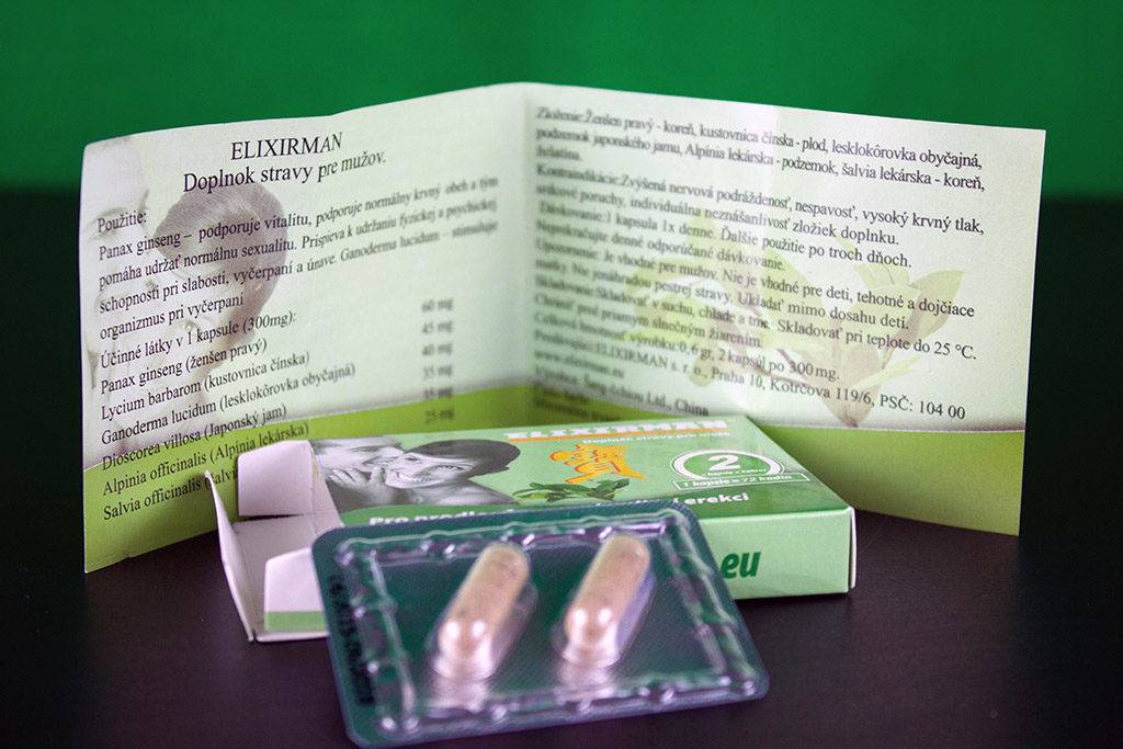 Elixirman - štandardné balenie s príbalovým letákom