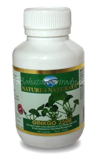 Tabletky Ginkgo biloba 2500 mg